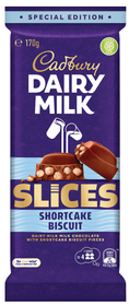 Dairy Milk Shortcake Biscuit Slices Block by Cadbury - 170g