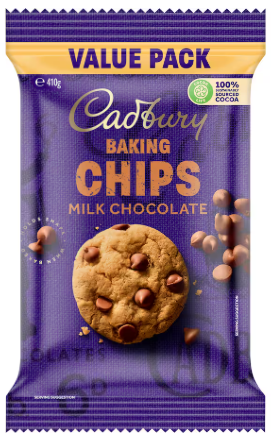 Baking Milk Chocolate Chips Value Pack by Cadbury - 410g