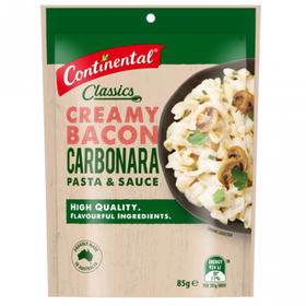 Pasta & Sauce Creamy Bacon Carbonara - Continental - 85g