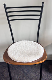 Round Seat Natural White Wool Pad - 35cm - Classic Sheepskin