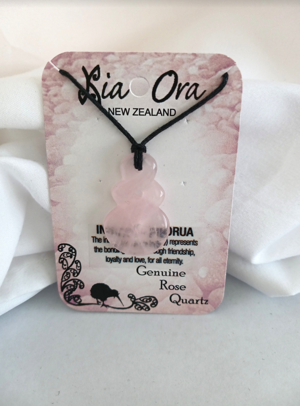 Rose Quartz - Double Infinity Necklace