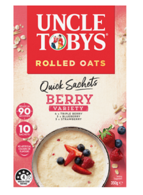 Oats Quick Sachets Berry Variety - Uncle Tobys - 350g