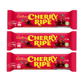 Cherry Ripe Chocolate Bar - Cadbury - (Pack of 3) 44g x 3