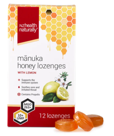 UMF 10+ Manuka Honey Lozenges - Lemon-12s