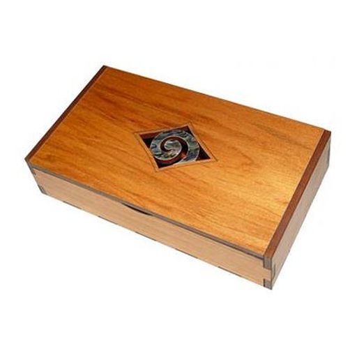 Wooden Keepsake Box - Hinged Trinket Box With Paua Design - Aeon Giftware