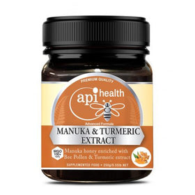 Manuka Honey MGO100+, Turmeric Extract & Bee Pollen - Api Health - 250g
