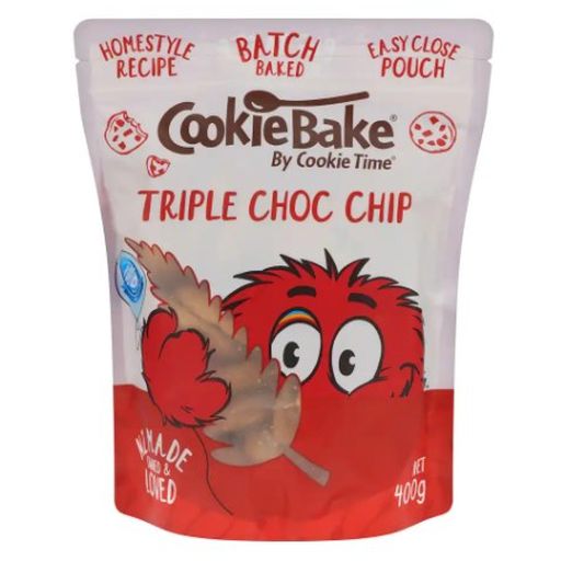 Cookie Bake Triple Choc Chip Cookies - Cookie Time - 400g