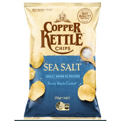 Copper Kettle Sea Salt Potato Chips - Kettle Chip Company - 150g