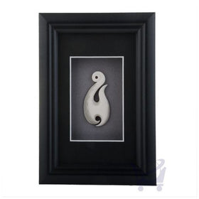 Framed Bone Carving Fish Hook - Dale Borland