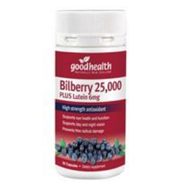 Bilberry 25,000mg Plus Lutein 6mg - Good Health - 60caps