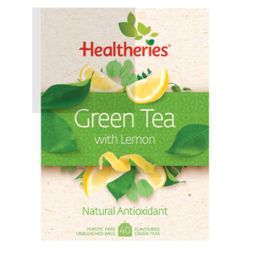 Green Tea With Lemon - Healtheries - 40 Teabags