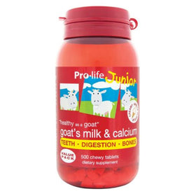 Junior Goat's Milk & Calcium Vanilla Flavour - Pro-Life - 500 Chewy Tablets