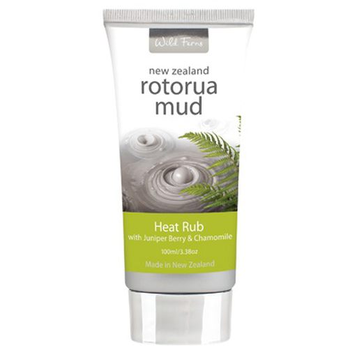 Rotorua Mud Heat Rub With Juniper Berry & Chamomile - Wild Ferns - 100ml
