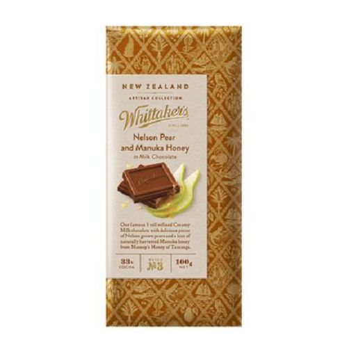 Nelson Pear and Manuka Honey in Milk Chocolate - Whittaker's - 100g