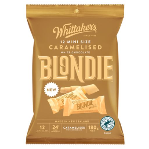 Blondie Caramelised White Chocolate 12pk Mini Slabs  - Whittaker's - 180g