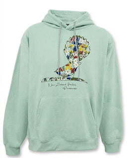Floral Fantail Adults Hoodie -The Derek Corp Ltd