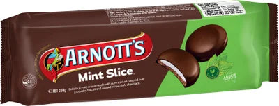 Mint Slice Chocolate Biscuits coated in real Dark Chocolate By Arnott's - 200g
