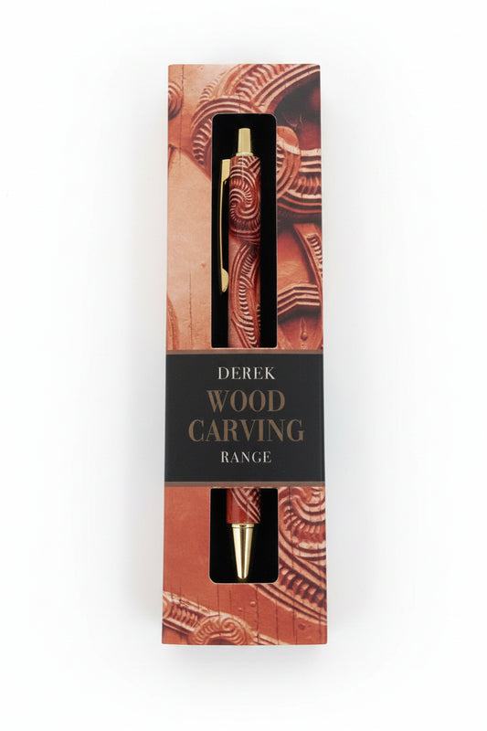 Prestige Wood Carving Metal Pen - The Derek Corp Ltd