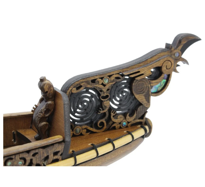 Maori War Canoe Wooden Model - Large - Aeon Giftware