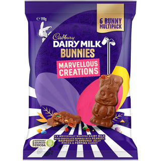 Dairy Milk Marvellous Creations Bunnies Share Pack of 6 by Cadbury 198g