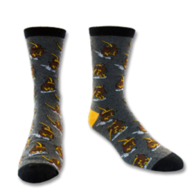 Kinky Kiwi Crew Socks M-L - The Derek Corp Ltd
