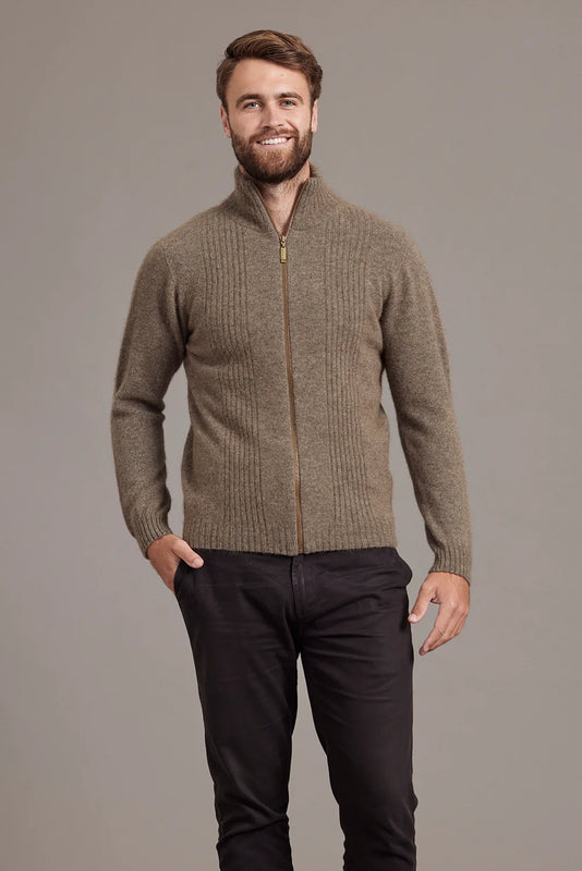 Men Rib Front Jacket - McDonald New Zealand