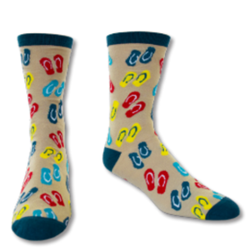 Jandals Crew Socks  M-L - The Derek Corp Ltd