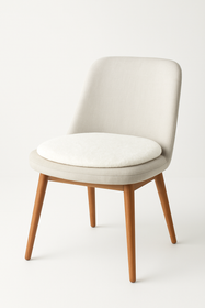 Round Seat  Natural White Wool Pad - 35cm - Classic Sheepskin