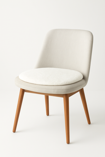 Round Seat  Natural White Wool Pad - 35cm - Classic Sheepskin
