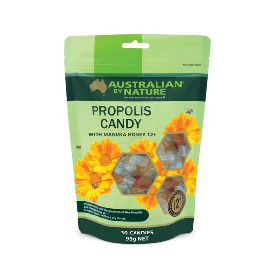 Propolis Candy With Manuka Honey 12+ [MGO400] - Australian By Nature - 30 Candies/Pack