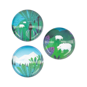 Acrylic Dome Magnet 3Pk - NZ Scene Sheep - Parrs