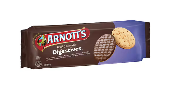 Digestives Milk Chocolate Ð ArnottÕs Ð 200g