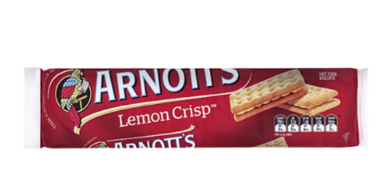 Lemon Crisp Ð ArnottÕs Ð 250g