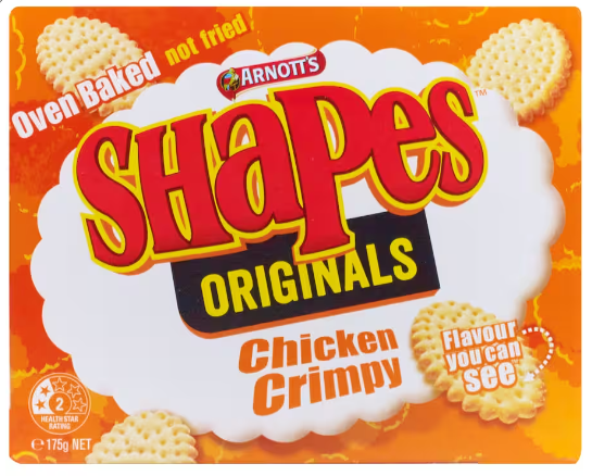 Shapes Chicken Crimpy Ð ArnottÕs Ð 175g