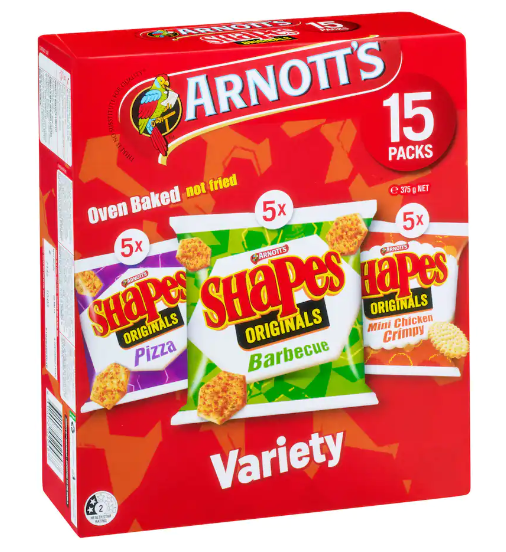 Shapes Variety Multipack [Pack of 15] Ð ArnottÕs - 375g