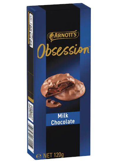Obsession Milk Chocolate Biscuits - Arnott's - 120g