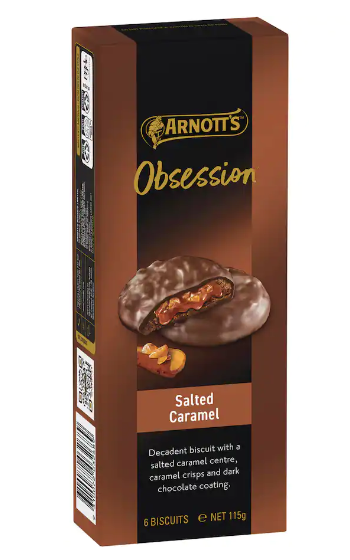 Obsession Salted Caramel Chocolate Biscuits - Arnott's - 115g