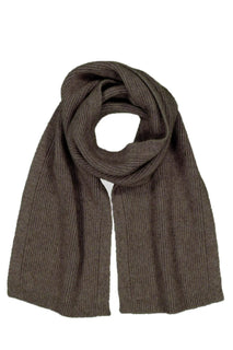 Possum Merino Fine Rib Scarf - McDonald New Zealand