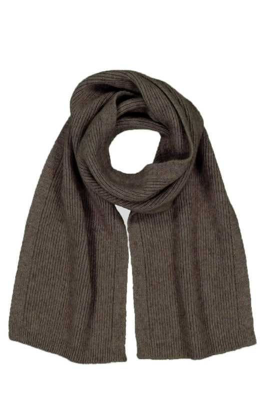 Possum Merino Fine Rib Scarf - McDonald New Zealand