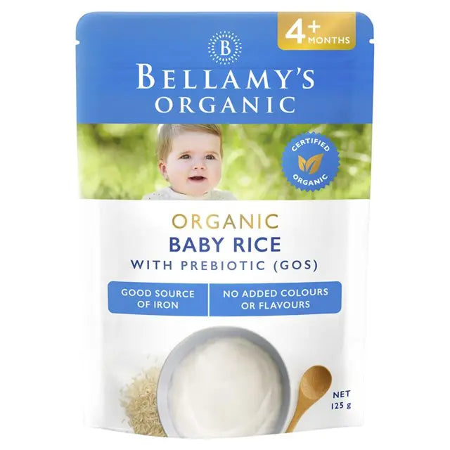 Baby Rice With Prebiotic [GOS] 4+Months by Bellamy's Organic - 125g
