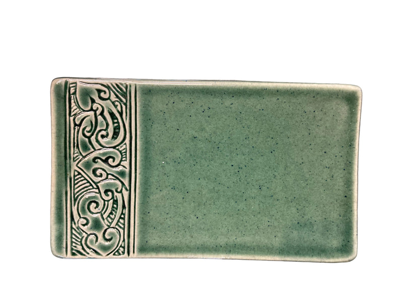 Square Plate With Maori Design - Small - Bob Steiner