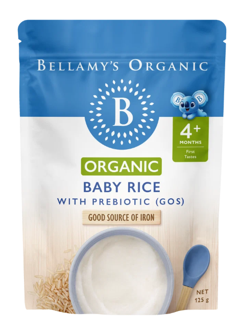 Baby Rice With Prebiotic [GOS] 4+Months by Bellamy's Organic - 125g