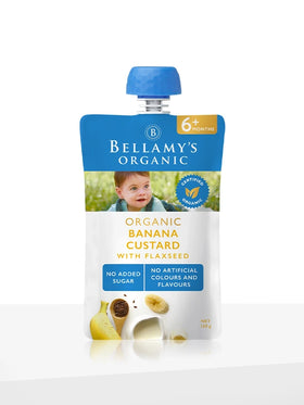 Banana Custard With Flaxseed 6+Months by Bellamy's Organic - 120g
