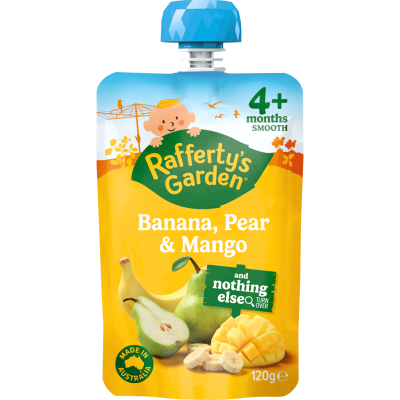 Banana, Pear & Mango 4+ Months by Rafferty's Garden - 120g