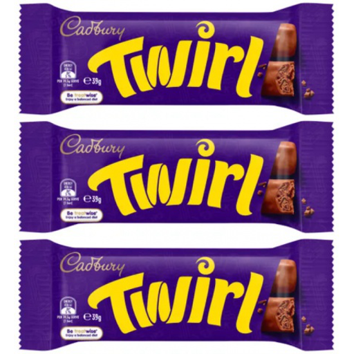 Twirl Chocolate Bar -  Cadbury - 39g  x 3