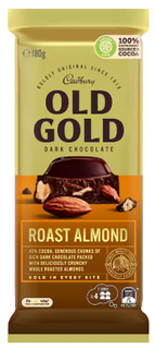 Old Gold Dark Chocolate Roast Almond by Cadbury - 180g