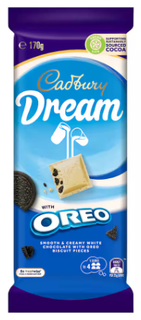 Dream Oreo White Chocolate Block by Cadbury - 170g