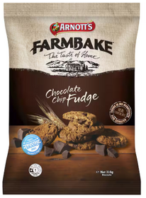 Farmbake Cookies Choc Chip Fudge - Arnott's - 310g