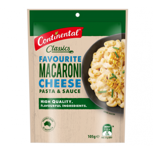 Pasta & Sauce Macaroni Cheese - Continental - 105g