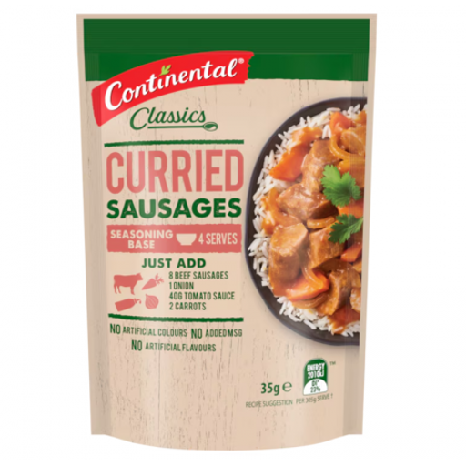 Curried Sausages Recipe Base - Continental - 35g